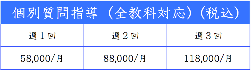 個別指導受講料