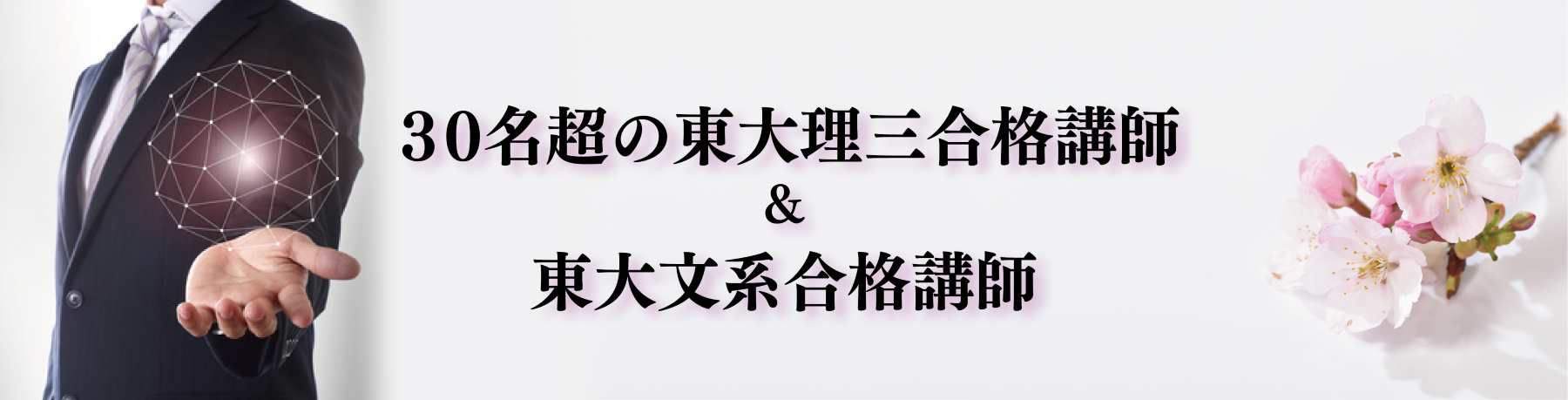 30名超の東大理三合格講師＆東大文系合格講師